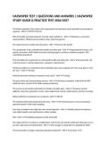 HAZWOPER TEST 1 QUESTIONS AND ANSWERS &vert; HAZWOPER STUDY GUIDE & PRACTICE TEST 2026&sol;2027