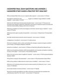 HAZWOPER FINAL EXAM QUESTIONS AND ANSWERS &vert; HAZWOPER STUDY GUIDE & PRACTICE TEST 2026&sol;2027