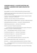 HAZWOPER MODULES 1-10 QUIZZES QUESTIONS AND ANSWERS &vert; HAZWOPER STUDY GUIDE & PRACTICE TEST 2026&sol;2027