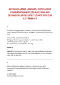 BRITISH COLUMBIA LOCKSMITH CERTIFICATION &NewLine;EXAMINATION COMPLETE QUESTIONS AND &NewLine;DETAILED SOLUTIONS LATEST UPDATE THIS YEAR &NewLine;JUST RELEASED