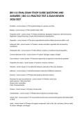 BIO 111 FINAL EXAM STUDY GUIDE QUESTIONS AND ANSWERS &vert; BIO 111 PRACTICE TEST & EXAM REVIEW 2026&sol;2027