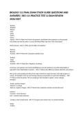 BIOLOGY 111 FINAL EXAM STUDY GUIDE QUESTIONS AND ANSWERS &vert; BIO 111 PRACTICE TEST & EXAM REVIEW 2026&sol;2027