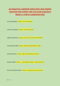 ACS ANALYTICAL CHEMISTRY EXAM LATEST 2026 UPDATED &NewLine;QUESTIONS AND VERIFIED 100&percnt; SOLUTIONS &lpar;2026&sol;2027&rpar; &NewLine;GRADE&colon; A&plus;&vert;STATUS&colon; GUARANTEED PASS