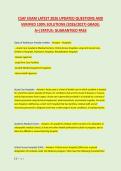 CSAF EXAM LATEST 2026 UPDATED QUESTIONS AND &NewLine;VERIFIED 100&percnt; SOLUTIONS &lpar;2026&sol;2027&rpar; GRADE&colon; &NewLine;A&plus;&vert;STATUS&colon; GUARANTEED PASS