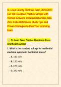 St&period; Louis County Electrical Exam 2026&sol;2027&colon; &NewLine;Full 100-Question Practice Sample with &NewLine;Verified Answers&comma; Detailed Rationales&comma; NEC &NewLine;2023 Code References&comma; Study Tips&comma; and &NewLine;Proven Strategies to Pass Your Licensing &NewLine;Exam