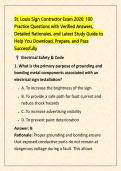 St&period; Louis Sign Contractor Exam 2026&colon; 100 &NewLine;Practice Questions with Verified Answers&comma; &NewLine;Detailed Rationales&comma; and Latest Study Guide to &NewLine;Help You Download&comma; Prepare&comma; and Pass &NewLine;Successfully