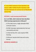 St&period; Louis HVAC Contractor Exam Questions and &NewLine;Answers 2026&colon; Verified Practice Questions with &NewLine;Detailed Rationales for Commercial and Residential &NewLine;License Prep