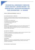 MCGRAW-HILL EMERGENCY MEDICINE EXAM 2026&sol;2027 &vert; BOARD REVIEW &vert; 100 VERIFIED Q&A &vert; DETAILED RATIONALES &vert; PASS GUARANTEED &ndash; A&plus; GRADED