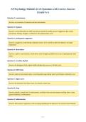 AP Psychology Modules 22-23 Questions with Correct Answers&NewLine;&lpar;Grade A&plus;&rpar;