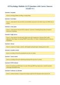AP Psychology Modules 24-25 Questions with Correct Answers&NewLine;&lpar;Grade A&plus;&rpar;