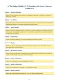 AP Psychology Modules 27-28 Questions with Correct Answers&NewLine;&lpar;Grade A&plus;&rpar;