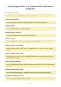 AP Psychology Modules 29-30 Questions with Correct Answers&NewLine;&lpar;Grade A&plus;&rpar;