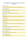 AP Psychology Modules 32-33 Questions with Correct Answers&NewLine;&lpar;Grade A&plus;&rpar;