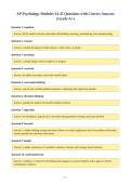 AP Psychology Modules 34-35 Questions with Correct Answers&NewLine;&lpar;Grade A&plus;&rpar;