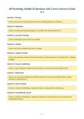 AP Psychology Module 26 Questions with Correct Answers &lpar;Grade&NewLine;A&plus;&rpar;