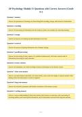 AP Psychology Module 31 Questions with Correct Answers &lpar;Grade&NewLine;A&plus;&rpar;
