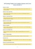 Premium Package-&semi;&semi;AP Psychology Modules- Questions with CORRECT Answers 