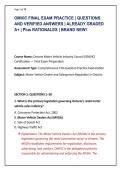 OMVIC FINAL EXAM PRACTICE &vert; QUESTIONS &NewLine;AND VERIFIED ANSWERS &vert; ALREADY GRADED &NewLine;A&plus; &vert; Plus RATIONALES &vert; BRAND NEW&excl;