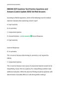 NRCME DOT Examiner Test Practice Questions and  Answers