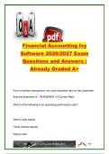 Financial Accounting Exam Questions & Answers 2026&sol;2027 &ndash; 94&plus; Questions &vert; Ratios&comma; Financial Statements&comma; Cash Flow&comma; GAAP & T-Accounts