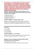 ATI Pediatrics &vert; ATI RN Pediatric Nursing Proctored Exam 2026&ndash;2027 &vert; ATI Pediatric Nursing &sol; Nursing Care of Children Study Guide &vert; Growth & Development&comma; Pediatric Assessment&comma; Pharmacology&comma; Medical-Surgical Disorders&comma; Emergencies&comma; Family-Centered Care&comma; Cl