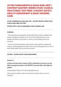 ATI RN FUNDAMENTALS EXAM 2026&ndash;2027 &vert; CONTENT MASTERY SERIES STUDY GUIDE & PROCTORED TEST PREP &vert; PATIENT SAFETY&comma; HEALTH ASSESSMENT & BASIC NURSING CARE