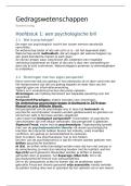 Samenvatting Gedragswetenschappen 1 &vert; Psychologie &vert; Windesheim &vert;