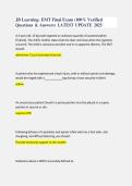 JB Learning&colon; EMT Final Exam &lpar;100&percnt; Verified  Questions & Answers&rpar; LATEST UPDATE