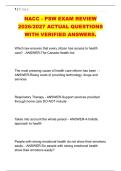 NACC - PSW EXAM REVIEW &NewLine;2026&sol;2027 ACTUAL QUESTIONS &NewLine;WITH VERIFIED ANSWERS&period; 