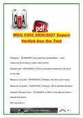 WGU C955 Applied Probability and Statistics 2026&sol;2027 &ndash; 30&plus; Questions & Answers &vert; Probability&comma; Sampling&comma; Histograms&comma; Standard Deviation & Data Analysis &vert; Western Governors University