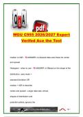 WGU C955 APPLIED PROBABILITY AND STATISTICS EXAM COMPLETE PACKAGE DEAL