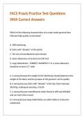 FACS Praxis Practice Test Questions With Correct Answers