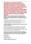 ATI Leadership &vert; ATI Nursing Leadership & Management Proctored Exam 2026&ndash;2027 &vert; ATI Leadership Content Mastery Series Comprehensive Study Guide & Exam Review &vert; Nursing Leadership&comma; Management&comma; Prioritization&comma; Delegation&comma; Assignment & Supervision&comma; Staffing&comma;