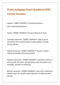 Praxis pedagogy Exam Questions With Correct Answers