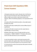 Praxis Exam 5692 Questions With Correct Answers