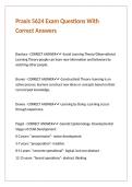 Praxis 5624 Exam Questions With Correct Answers