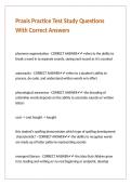 Praxis Practice Test Study Questions With Correct Answers&period;