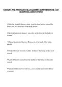 ANATOMY AND PHYSIOLOGY 2 ASSESSMENT COMPREHENSIVE TEST&NewLine;QUESTIONS AND SOLUTIONS