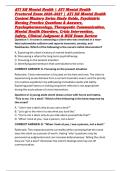 ATI RN Mental Health &vert; ATI Mental Health Proctored Exam 2026&ndash;2027 &vert; ATI RN Mental Health Content Mastery Series Study Guide&comma; Psychiatric Nursing Practice Questions & Answers&comma; Psychopharmacology&comma; Therapeutic Communication&comma; Mental Health Disorders&comma; Crisis I
