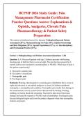 BCPMP 2026 Study Guide&colon; Pain &NewLine;Management Pharmacist Certification &NewLine;Practice Questions Answer Explanations & &NewLine;Opioids&comma; Analgesics&comma; Chronic Pain &NewLine;Pharmacotherapy & Patient Safety &NewLine;Preparation 
