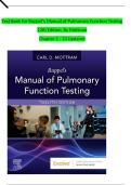 Test Bank for Ruppel&rsquo;s Manual of Pulmonary Function Testing 12th Edition&comma; By Mottram&NewLine;Chapter 1 - 13 Updated &NewLine;