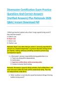 Divemaster Certification Exam Practice &NewLine;Questions And Correct Answers &NewLine;&lpar;Verified Answers&rpar; Plus Rationale 2026 &NewLine;Q&A&vert; Instant Download Pdf