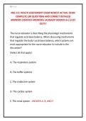 NSG 121 HEALTH ASSESSMENT EXAM NEWEST ACTUAL EXAM &NewLine;COMPLETE 180 QUESTIONS AND CORRECT DETAILED &NewLine;ANSWERS &lpar;VERIFIED ANSWERS&rpar; &vert;ALREADY GRADED A&plus;&vert;&vert;JUST &NewLine;OUT&excl;&excl;&excl;