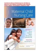 Test Bank for Maternal Child Nursing Care 7th Edition by&NewLine;Shannon E&period; Perry&comma; Marilyn J&period; Hockenberry&comma; Mary Catherine&NewLine;Cashion &period;Chapter 1-50 All Chapters &comma;Complete A&plus; Guide
