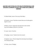 ANATOMY AND PHYSIOLOGY FOR HEALTH PROFESSIONALS 3RD&NewLine;EDITION BY JAHANGIR 5 ACTUAL TEST PAPER WITH COMPLETE&NewLine;ANSWERS