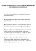 ANATOMY AND PHYSIOLOGY HESI A2 ELSEVIER EVOLVE 100 PERCENT&NewLine;CORRECT QUESTIONS AND ANSWERS