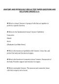 ANATOMY AND PHYSIOLOGY HESI A2 TEST PAPER QUESTIONS AND&NewLine;SOLUTIONS GRADED A A&plus;