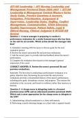 ATI RN Leadership &vert; ATI Nursing Leadership and Management Proctored Exam 2026&ndash;2027 &vert; ATI RN Leadership & Management Content Mastery Series Study Guide&comma; Practice Questions & Answers&comma; Delegation&comma; Prioritization&comma; Assignment & Supervision&comma; Leadership Styles&comma; 