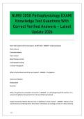 NURB 3050 Pathophysiology Exam Study Guide&colon; Renal System&comma; Fluid & Electrolyte Balance&comma; Acid-Base Regulation&comma; and Cancer Biology Review Questions with Answers&NewLine;&NewLine;