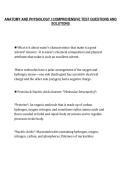 ANATOMY AND PHYSIOLOGY I COMPREHENSIVE TEST QUESTIONS AND&NewLine;SOLUTIONS